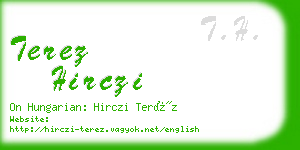 terez hirczi business card